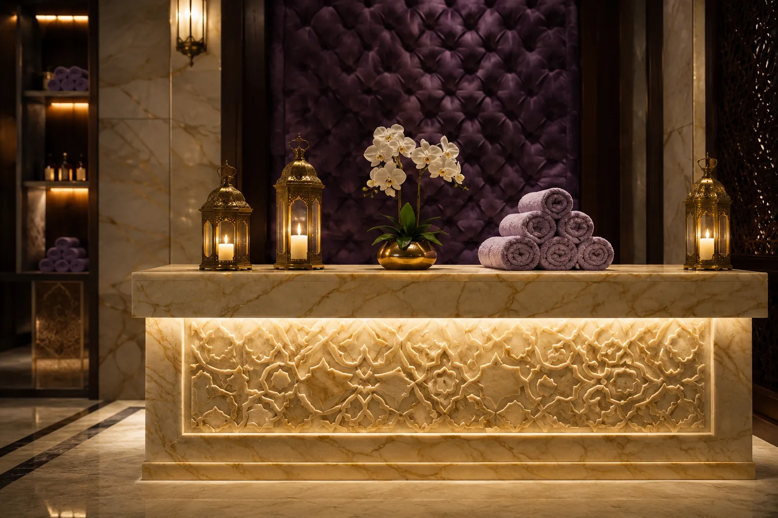 Resepsiyon bankosu — Lila Spa, Zeytinburnu misafirlerine hizmet veren salon